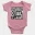 Straight Outta 7½ Sani - Tamil Short Sleeve Baby Onesie in Pink Color